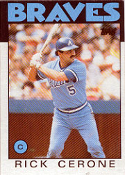 1986 Topps Baseball Cards      747     Rick Cerone